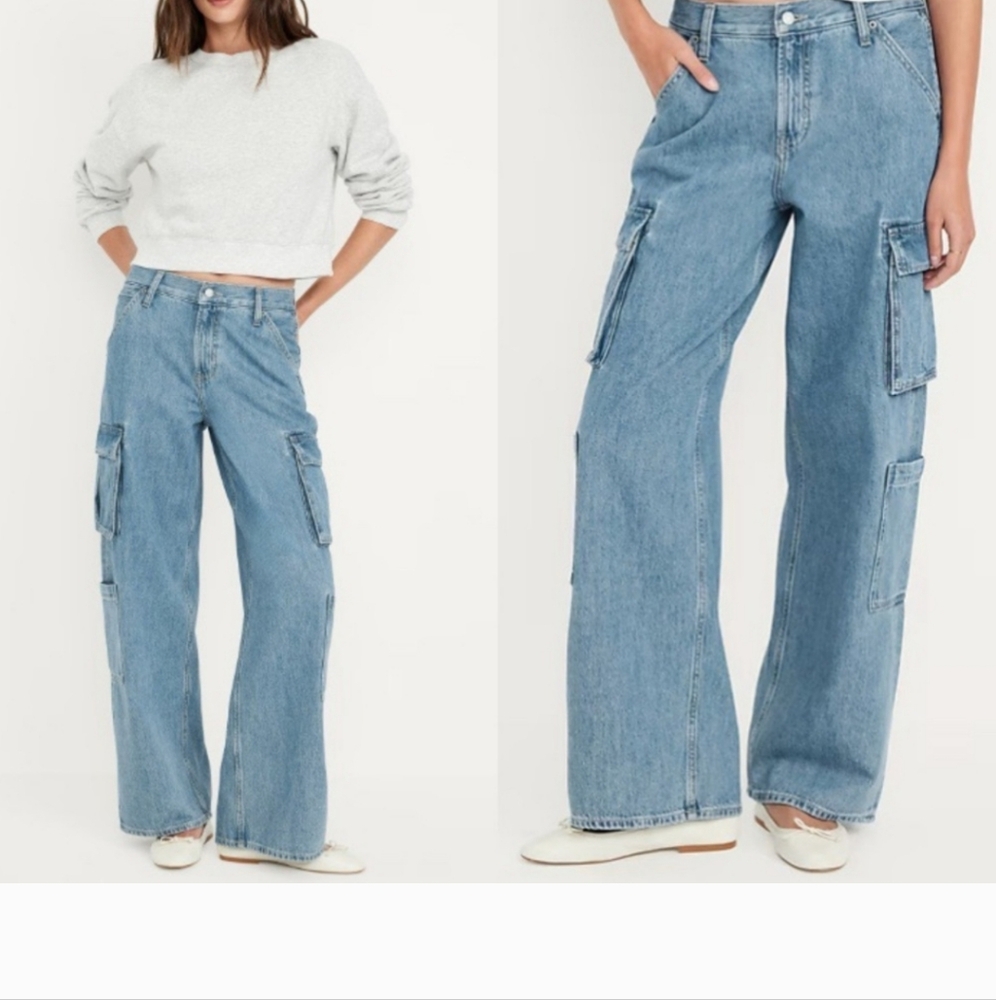 Old Navy Light Blue Drapey Denim Jeans 16 Petite - Picture 10 of 10